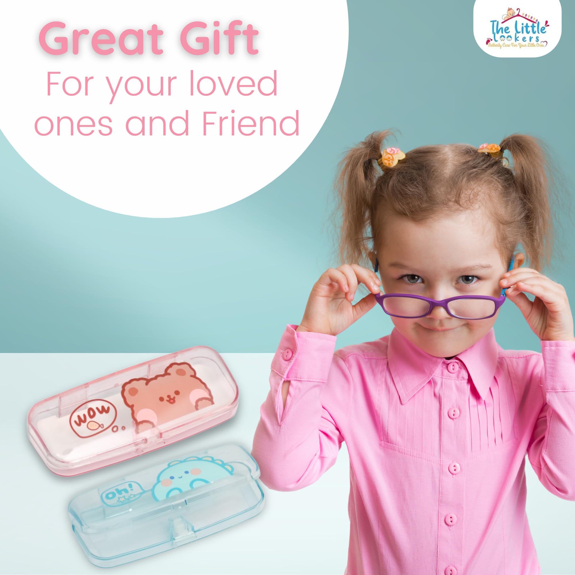 THE LITTLE LOOKERS Specs Holder for Kids | Spectacle Cover | Glasses Box for Kids | Goggles Organizer Box | Assorted Print and Color (1) - Image 5 thumbnail