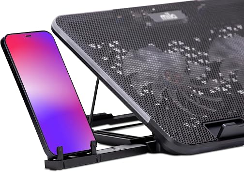 Classone Mila Series M2 R-TYPE RGB Lighted, 2 Large Fans, Phone Stand, 2 USB Notebook Cooler Stand