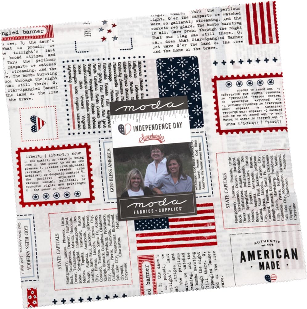 Sweetwater Independence Day Layer Cake 42 10-inch Squares Moda Fabrics 55720LC