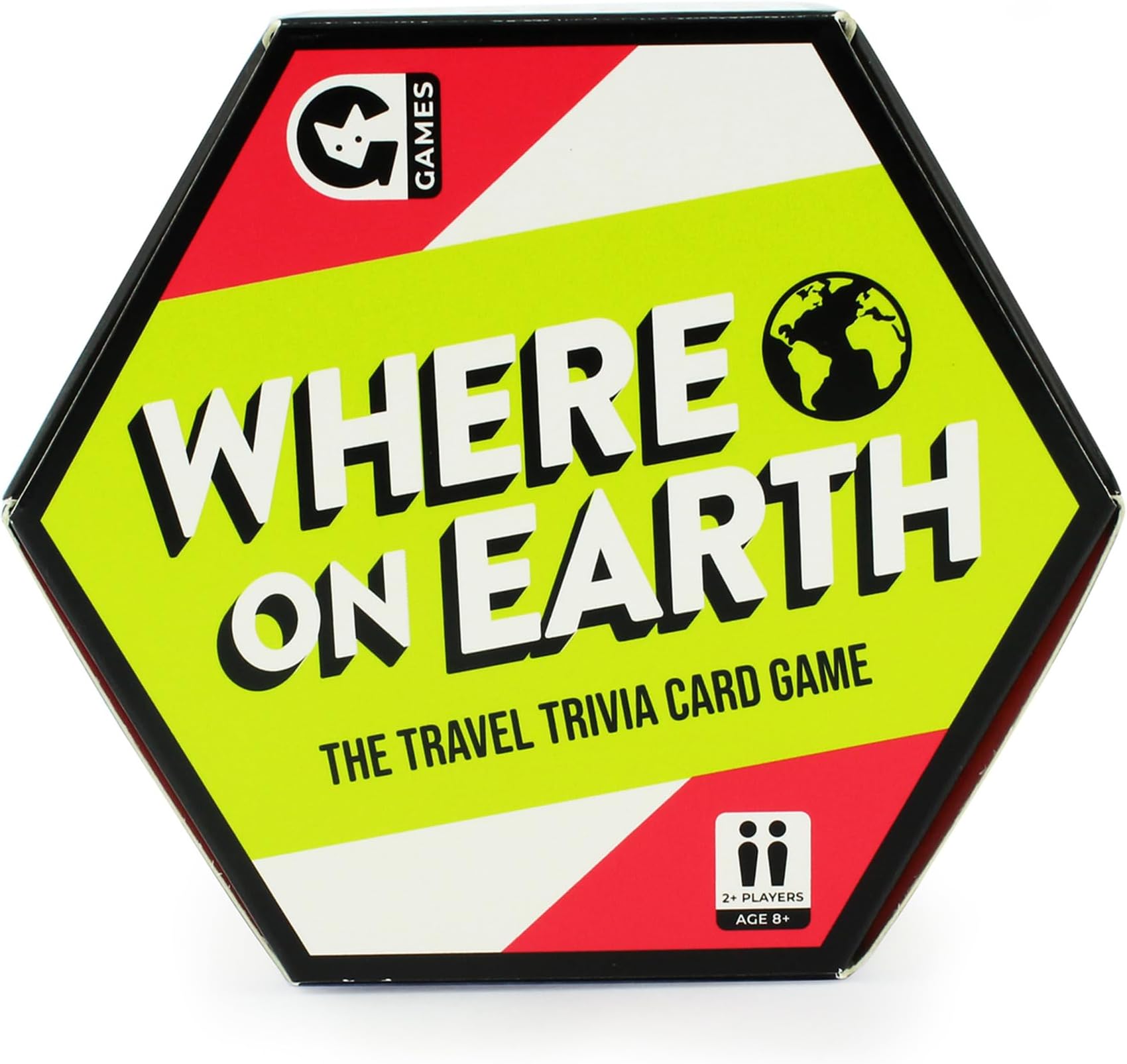 Ginger Fox Where On Earth Trivia Card Games for Ages 8+ | Easy-to-Play for Family Parties and Gatherings | Answer Travel Quiz Questions & Locate Destination On The Map for Extra Points | Travel Size