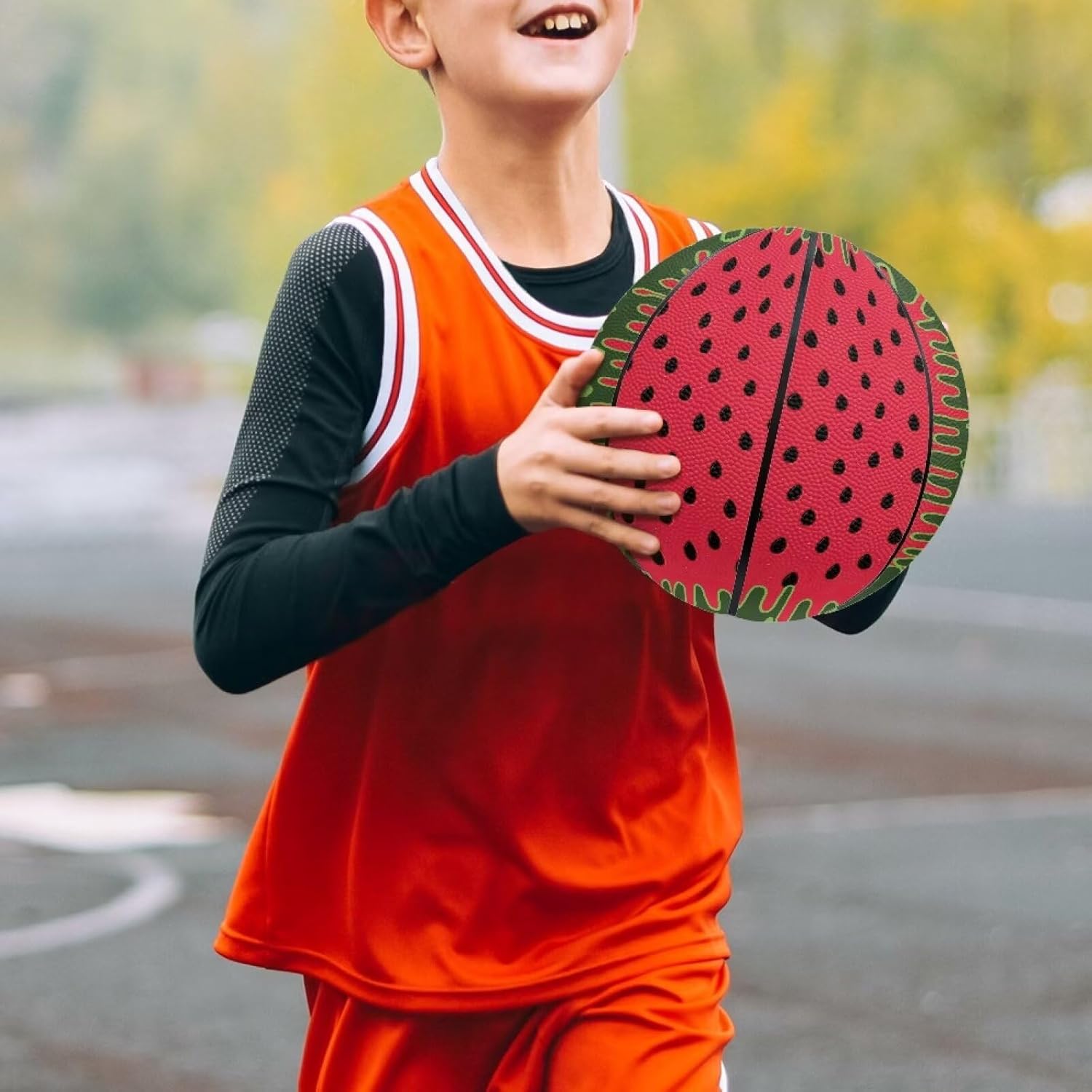 PU Leather Basketball with a String Bag Size 5, Size 7 Ideal Gift for Boys Girls Cool Basketball The Room Decorated