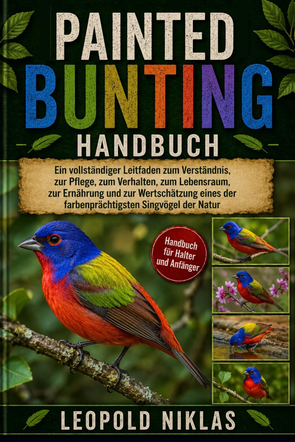 PAINTED-BUNTING HANDBUCH: Ein vollständiger Leitfaden zum Verständnis, zur Pflege, zum Verhalten, zum Lebensraum, zur Ernährung und zur Wertschätzung eines der farbenprächtigsten Singvögel der Natur