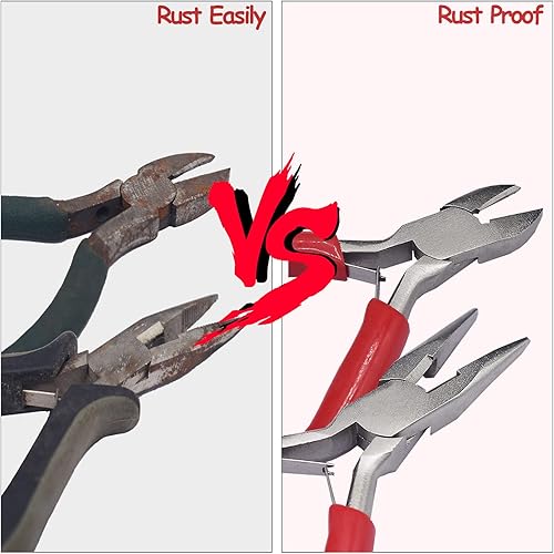 Miniatura 4 de TOOLEAGUE Juego de 8 alicates de joyería, mini herramientas de fabricación de joyas, multiusos para reparación de joyas con bolsa de almacenamiento