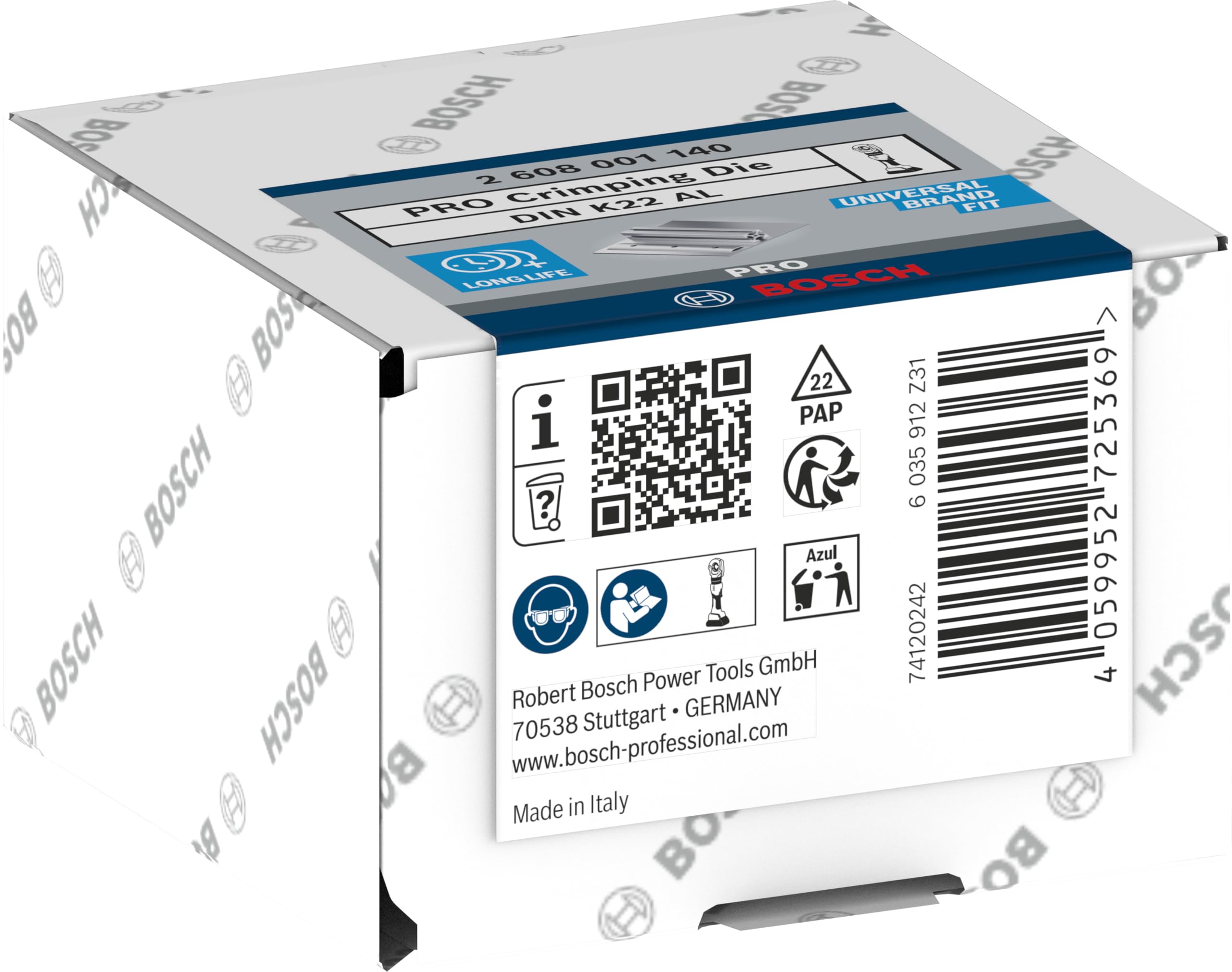 Bosch 1x Matriz de engaste PRO Aluminium (67 x 45 mm, Professional Accesorios Herramientas de engaste)