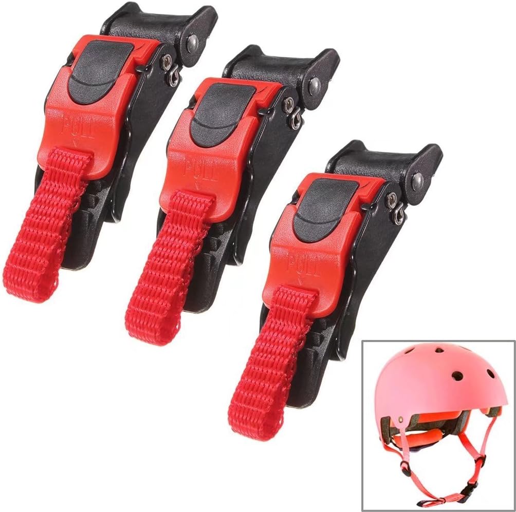 JahyShow 3X Motorcycle Helmet Speed Clip Quick Release Chin Strap Button Pull Buckle Bike
