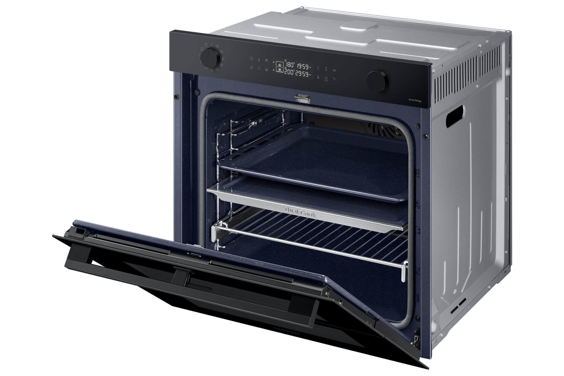 Forno Samsung ad incasso NV7B4540VBK 60 cm 76 l dual cook flex serie 4 doppia porta vapore grill wifi display led nero classe a+