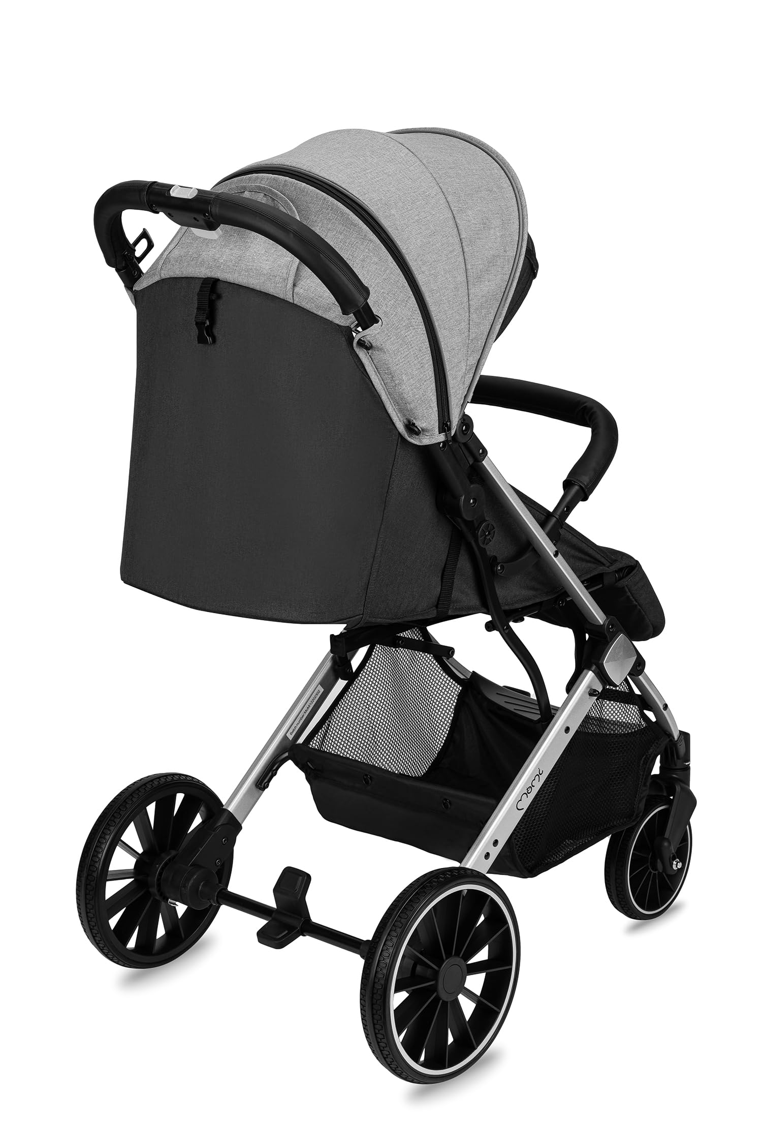 MoMi ESTELLE LIGHT PLUS Poussette à partir de 6 mois (jusqu'à 22 kg), poussette pliante avec harnais de sécurité 5 points, panier de courses avec fonction de dépliage, poignée télescopique de traction