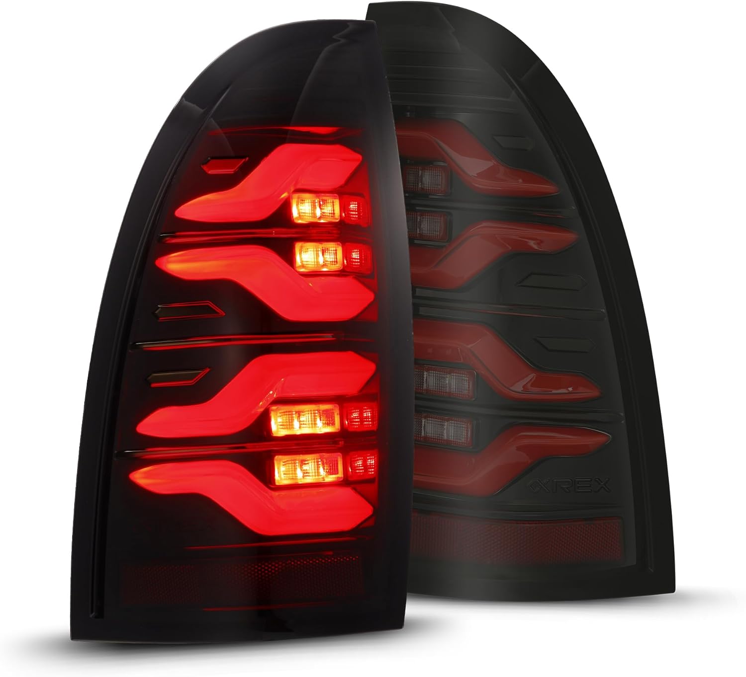 Alpharex For 05-15 Tacoma LUXX-Series LED Tail Lights Black-Red