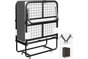 VERMESS Foldable Twin Size Memory Foam Rollaway Bed