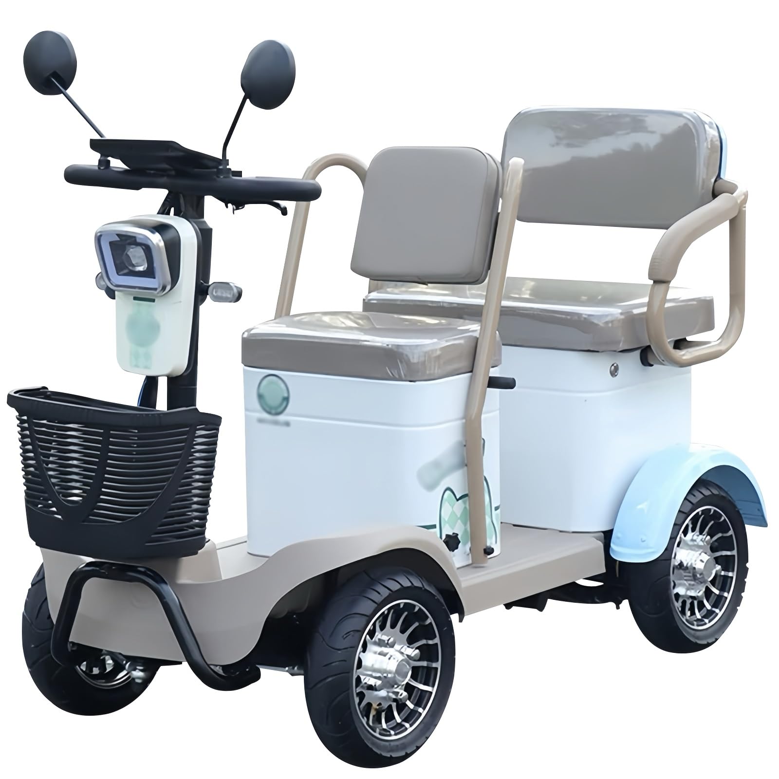 25 Miles 4 Wheels Mobility Scooter for Adults Seniors Up to 250LBS 500W Electric Wheelchair 48V20AH Battery with