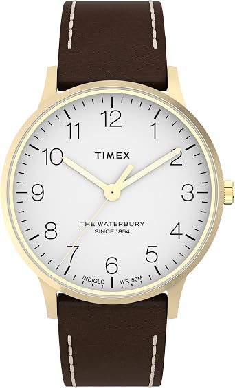 Timex Men's Waterbury Classic 40mm Leather Strap Watch