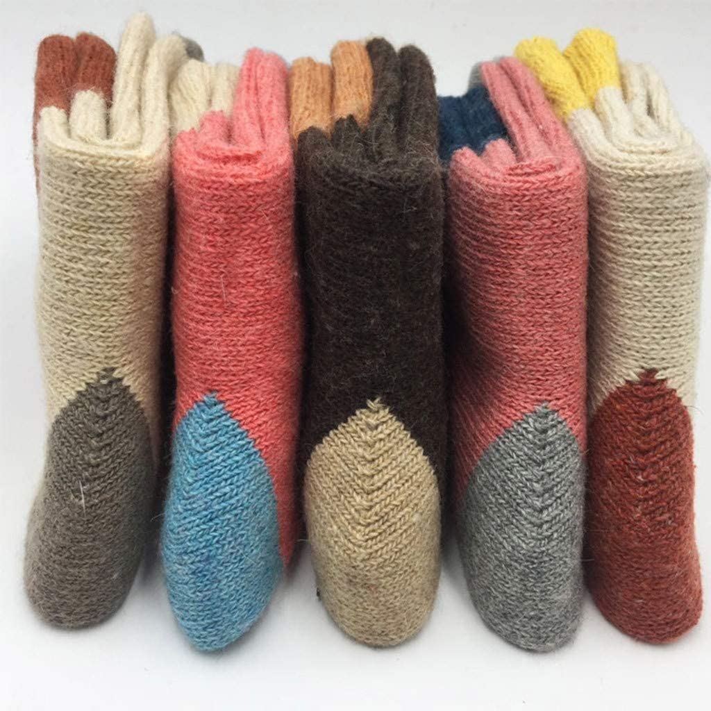 Calcetines 10 Pares De Calcetines Cálidos Calcetines Casuales De Tubo Mediano De Bloque De Color Coloridos Suaves Cómodos Calcetines De Moda