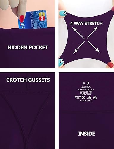 Miniatura 5 de Bubblelime - Pantalones de yoga para mujer con cintura alta, corte de bota, control de abdomen, deportivos, con bolsillos laterales, acampanados, de