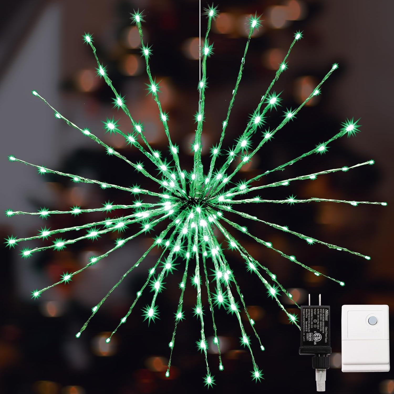 LAMPHOME30 180LED 3D Starlight Bursts with Multi-Functions Green