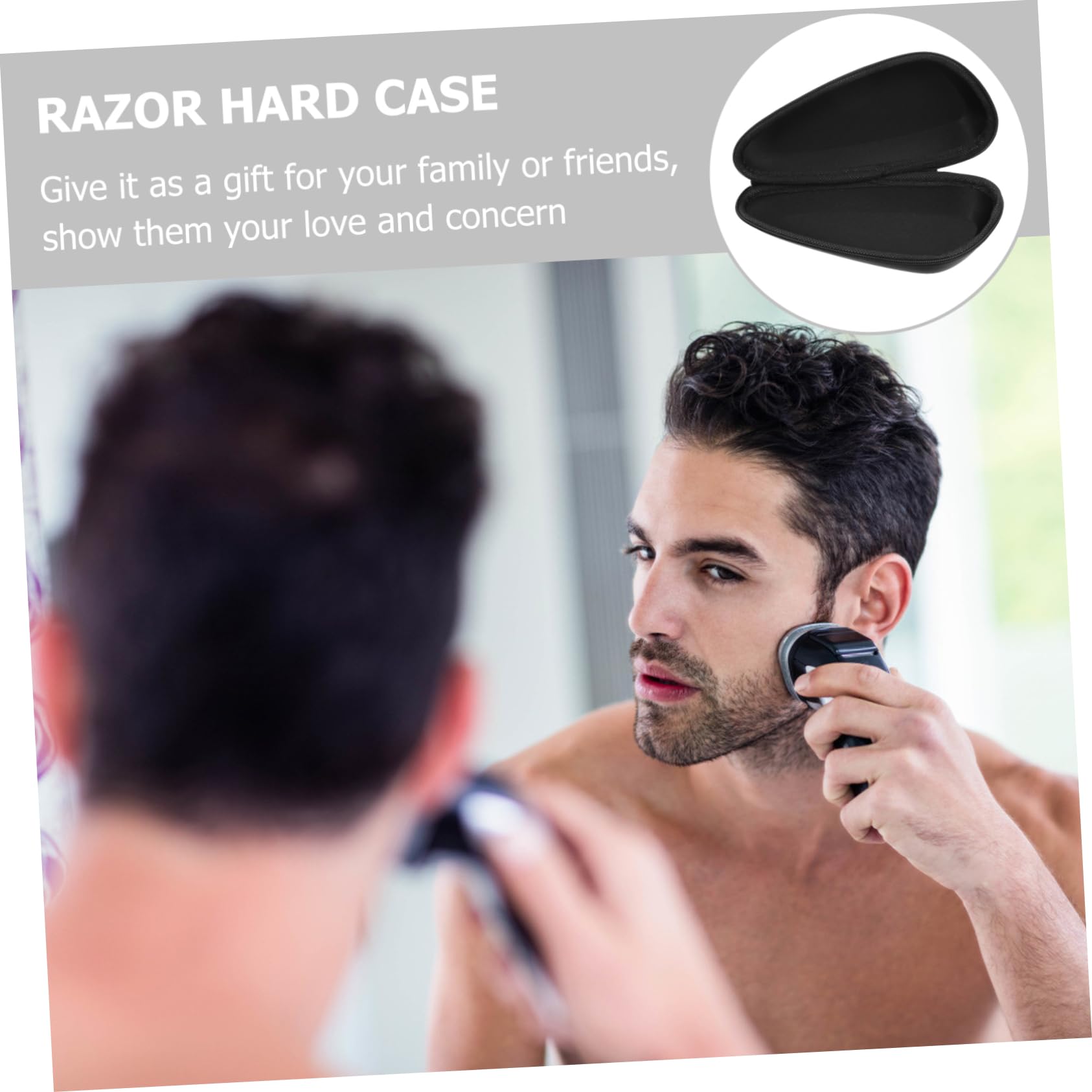 Baluue 5pezzi Custodia Protettiva Per Rasoio Da Viaggio Hard Case Con Chiusura Cerniera Organizzatore Per Rasoio e Accessori Per Viaggi e Usi Quotidiani