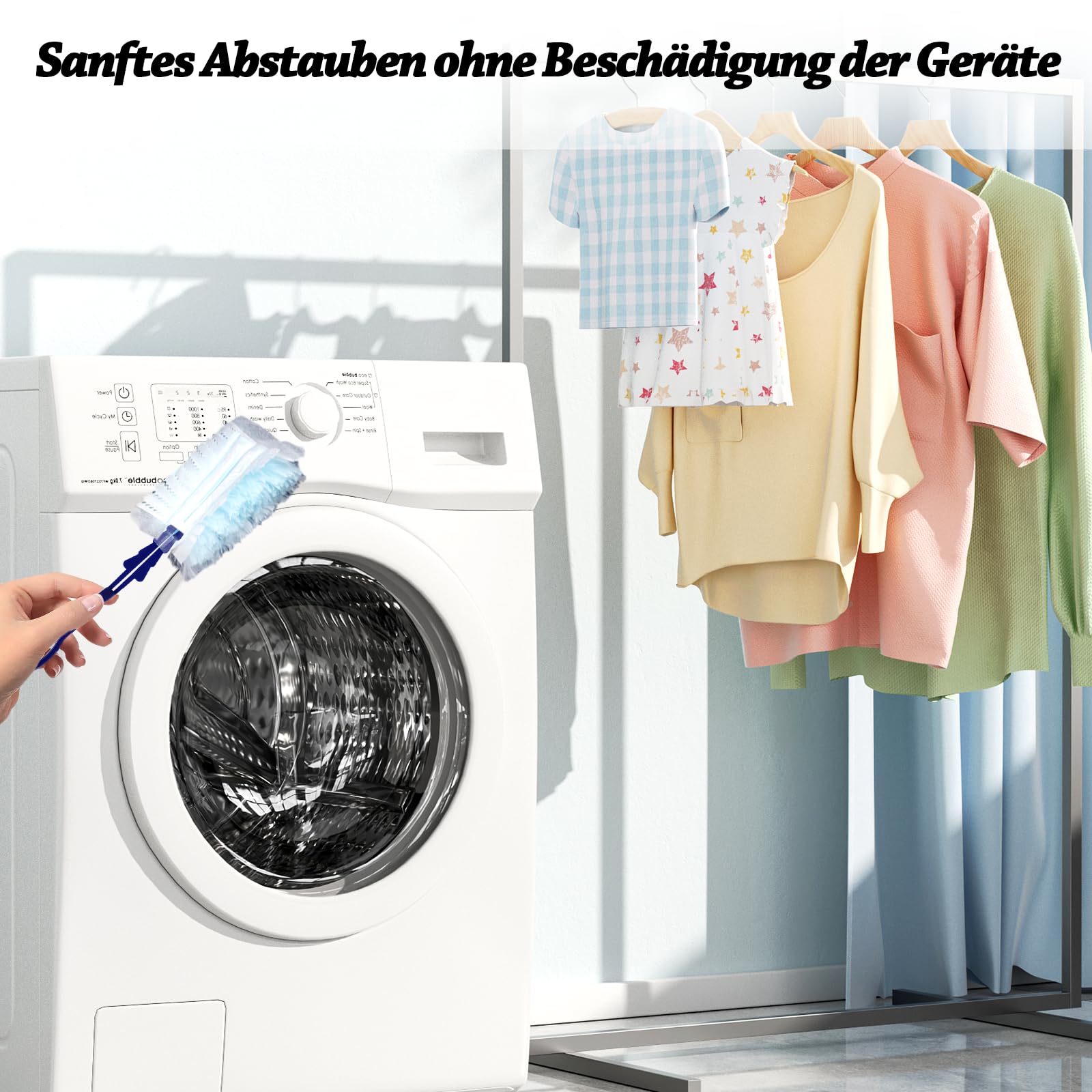 40 Ricariche Spolverini Usa E Getta - Piumini Cattura Polvere Elettrostatici Con 2 Manici - Foto 11