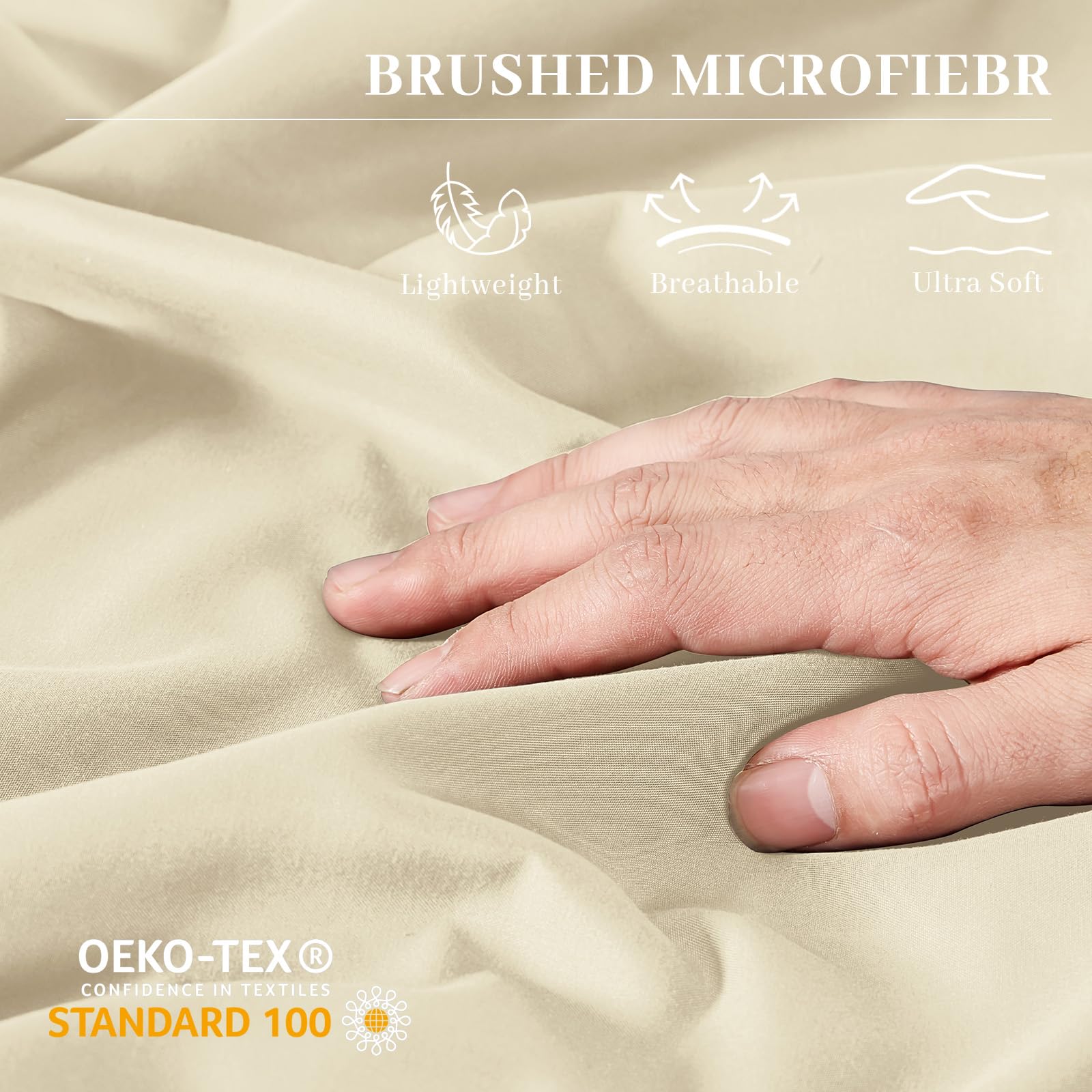 YIYEA Pillow Cases Queen Size Set of 2, Ultra Soft Double Brushed Microfiber Pillowcases, Hotel Quality Embroidered Bed Pillow Covers Queen, Fade Resistant, Easy Slip-On (20