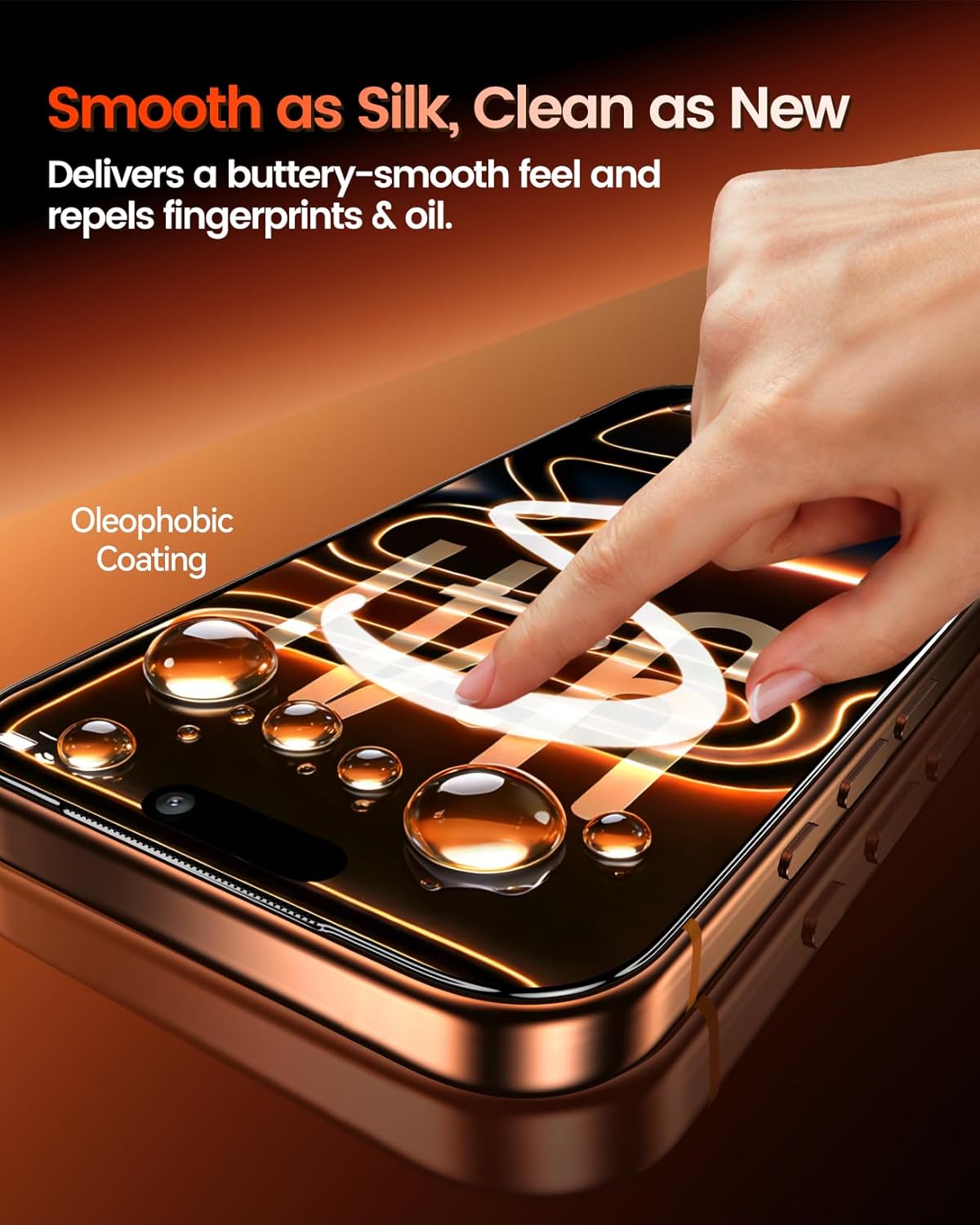 for iPhone 16 Pro Shatterproof Screen Protector, Anti-Glare Anti-Reflective 3D Curved Tempered Glass, 12FT Military Grade Drop Protection, 3s Bubble-Free Install, Fingerprint-Proof 2-Pack