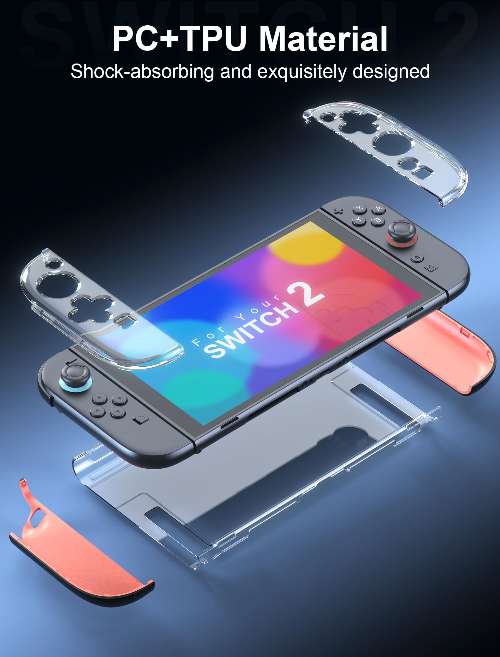 Amazon.co.jp: Switch 2 カバー ドック対応 スイッチ2 クリアケース 分