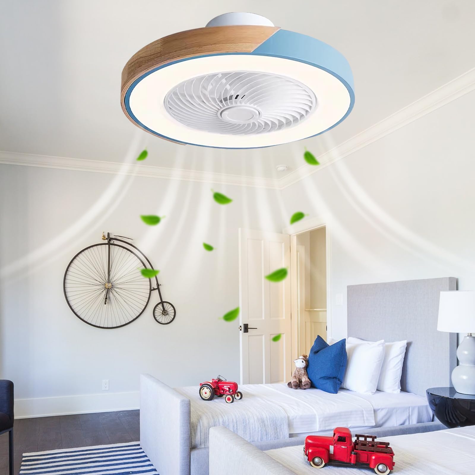 Ventilateur de plafond en bois pour une nuit fraîche dans la chambre
