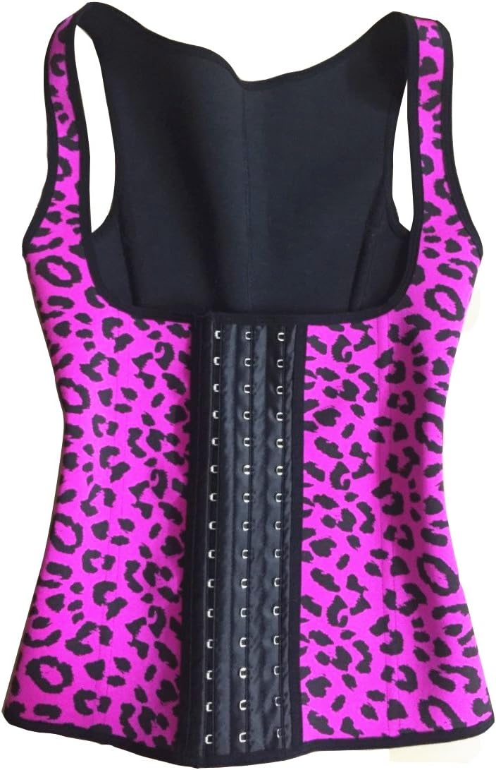 SODAO Womens Plus Size Sport Latex Waist Trainer Corset Vest Cincher Shaper S / Leopard