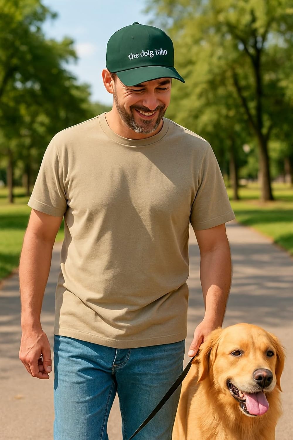 Jaxabby Products Dog Father Embroidered Dad Hat, Low-Profile Cotton Twill Baseball Cap, Unstructured 6-Panel, Adjustable