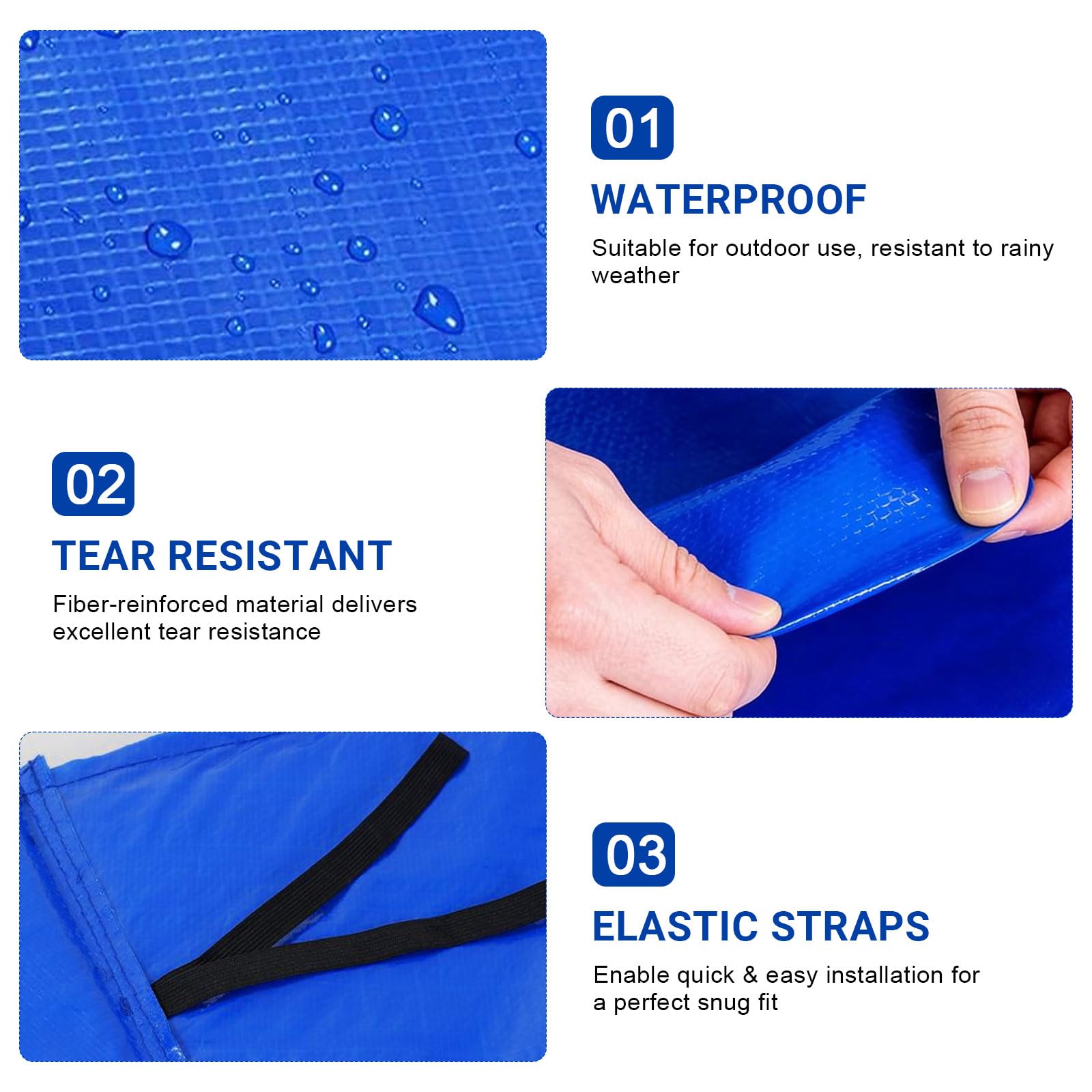 MeYuxg Copertura per bordo del trampolino elastico, resistente agli strappi, extra spessa, impermeabile, resistente ai raggi UV, protezione per molle