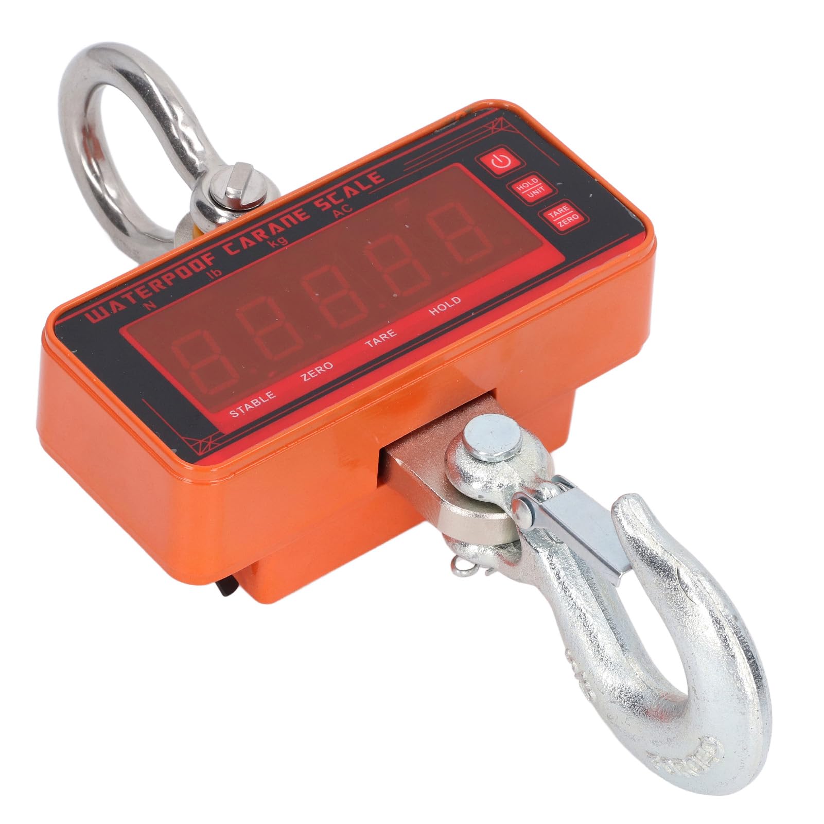 Báscula colgante digital de capacidad de 1500 kg y 3000 lb - Báscula industrial con carcasa de aluminio para almacenes - con pantalla LED resistente al agua y control remoto