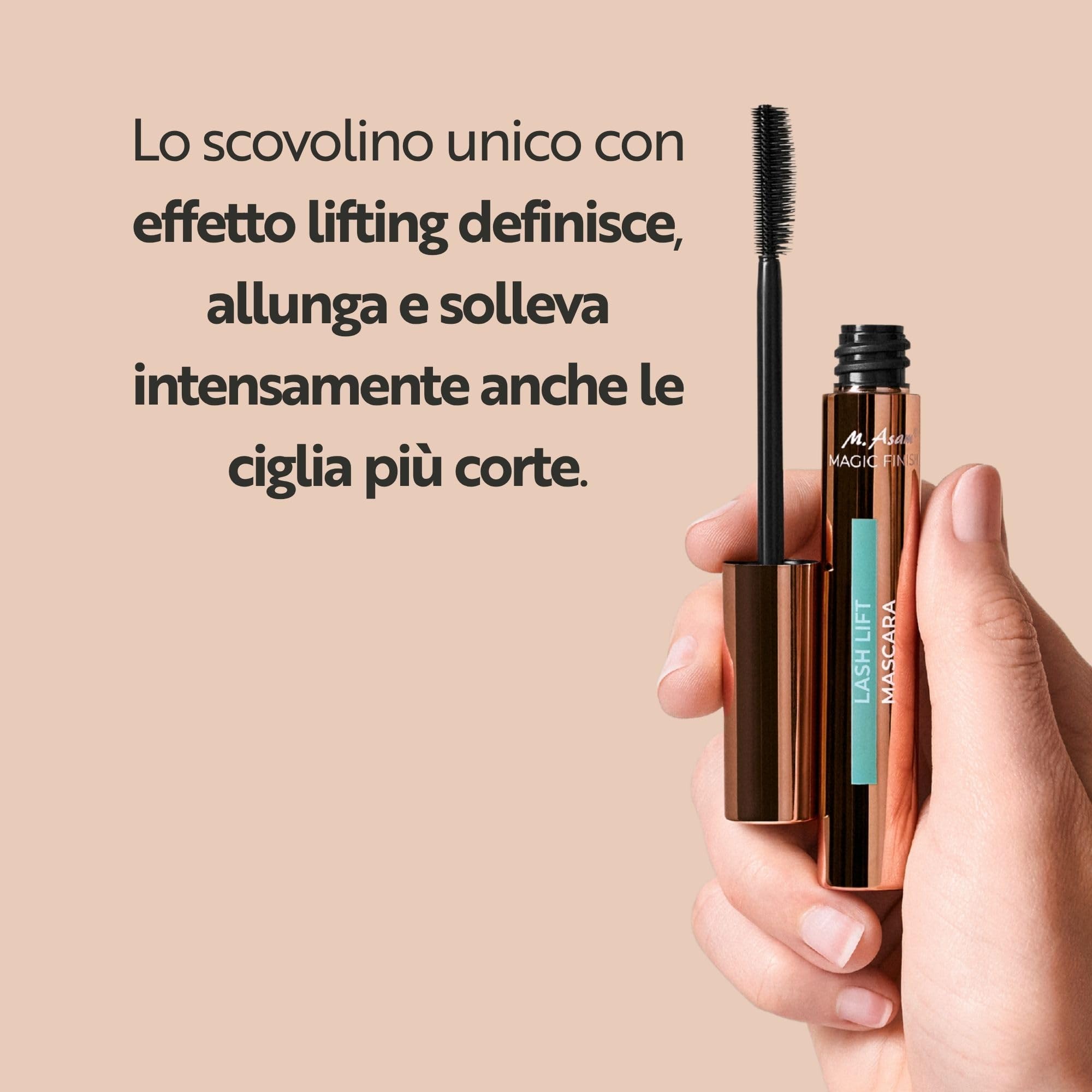 M. Asam MAGIC FINISH Lash Lift Mascara Nero Profondo (10 ml) – Mascara Lash Lift per Ciglia con Maggiore Slancio e Definizione, Non Si Attacca, Per Momenti Mozzafiato