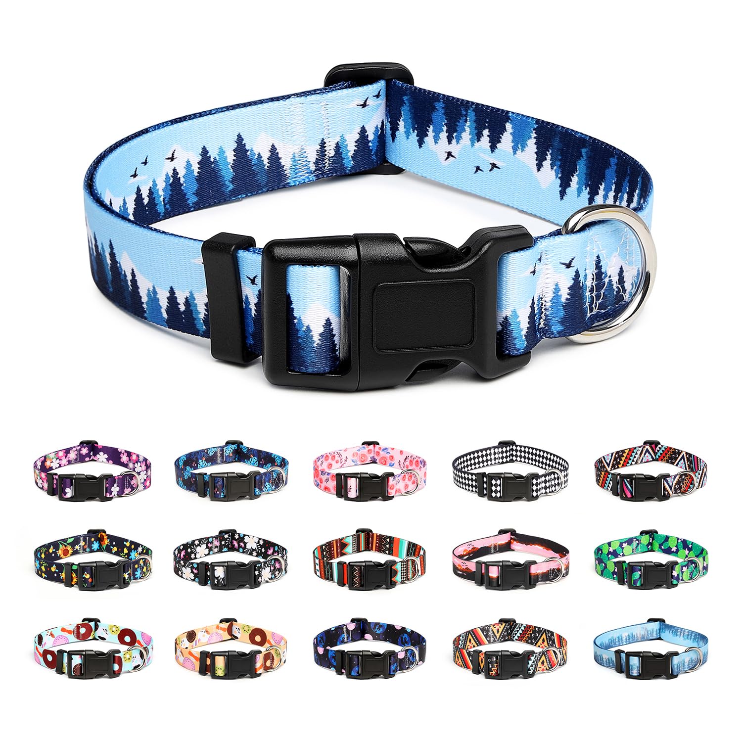 Mercano Collar ajustable para perro, patrones de diseño especial, nailon suave, cómodo y duradero, para perros pequeños, medianos y grandes (S, oro étnico) — view 34