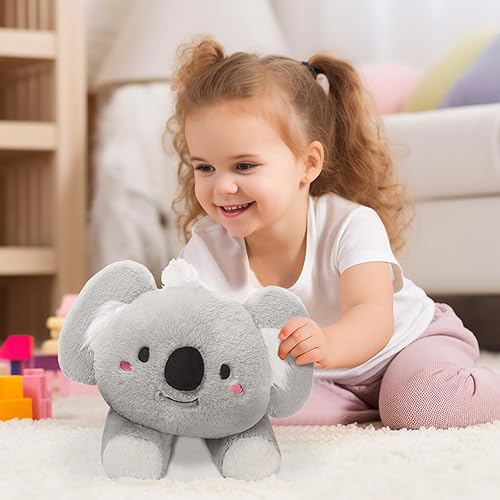 Miniatura 7 de ZPIUU Animales de peluche de koala con peso, 24 pulgadas, juguetes de almohada de koala grande, lindo animal de peluche gigante, regalos para niños,
