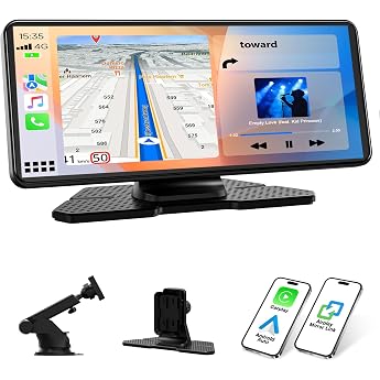 LAMTTO Wireless CarPlay Android Car Display 6.86 Inch Touchscreen Car Play with Mirror Link Live Navigation Siri G00gle Voice