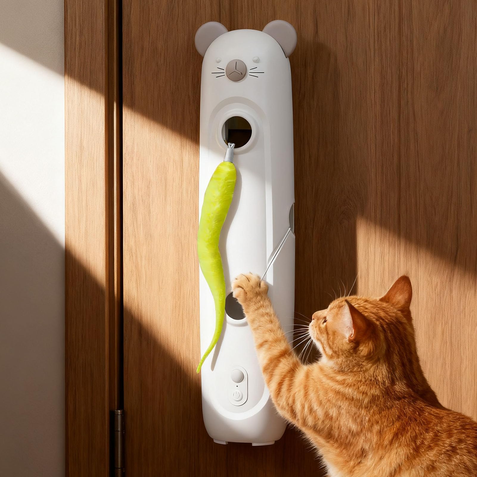 Juguetes para Gatos， Suministros automáticos de enriquecimiento Gatitos con Ventosa, for Sala Estar, Estudio, Pared, Puerta, Piso, liberación energía
