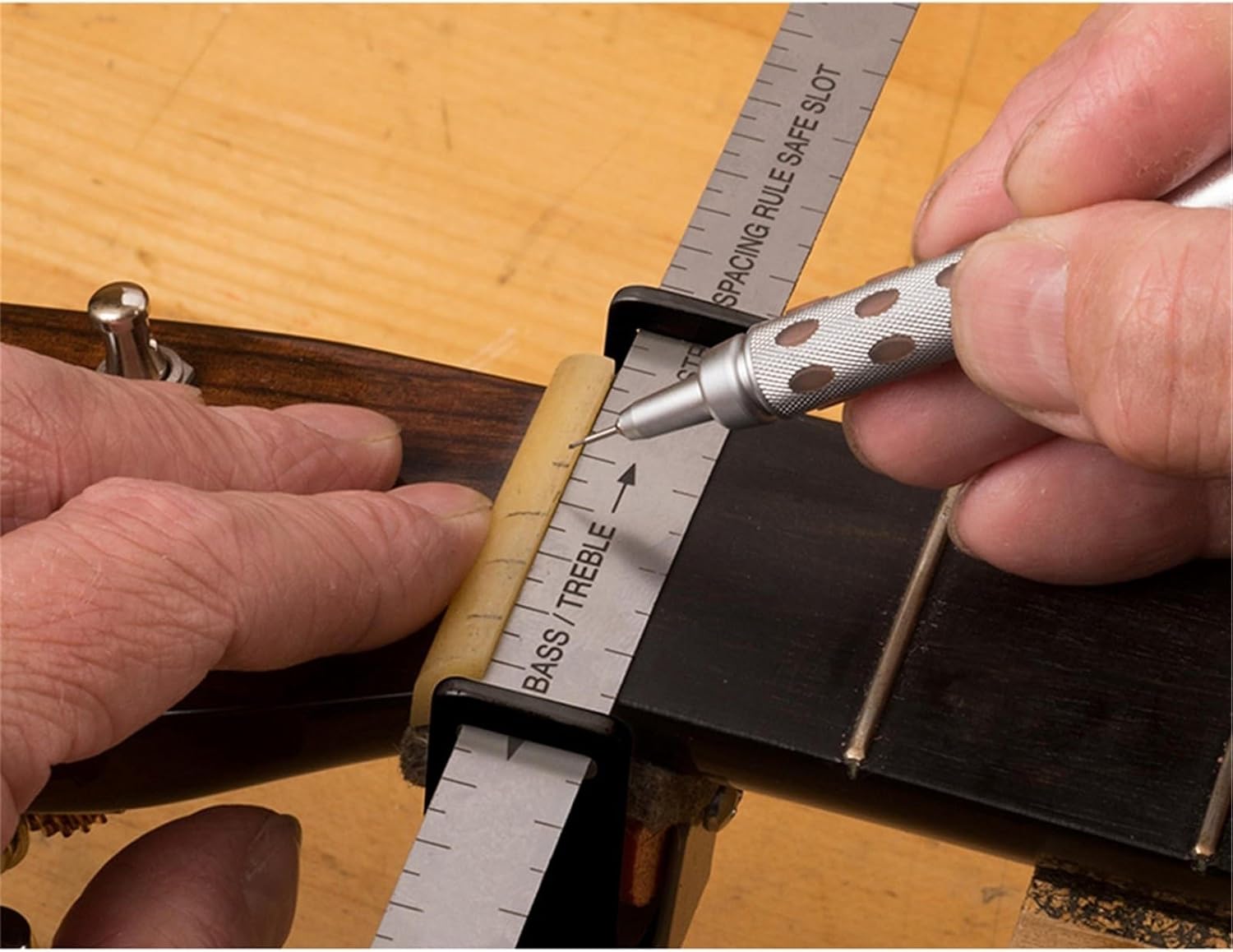 フォークギターナットスロット保護ブラケット調整補助修理ツール(Bracket S)