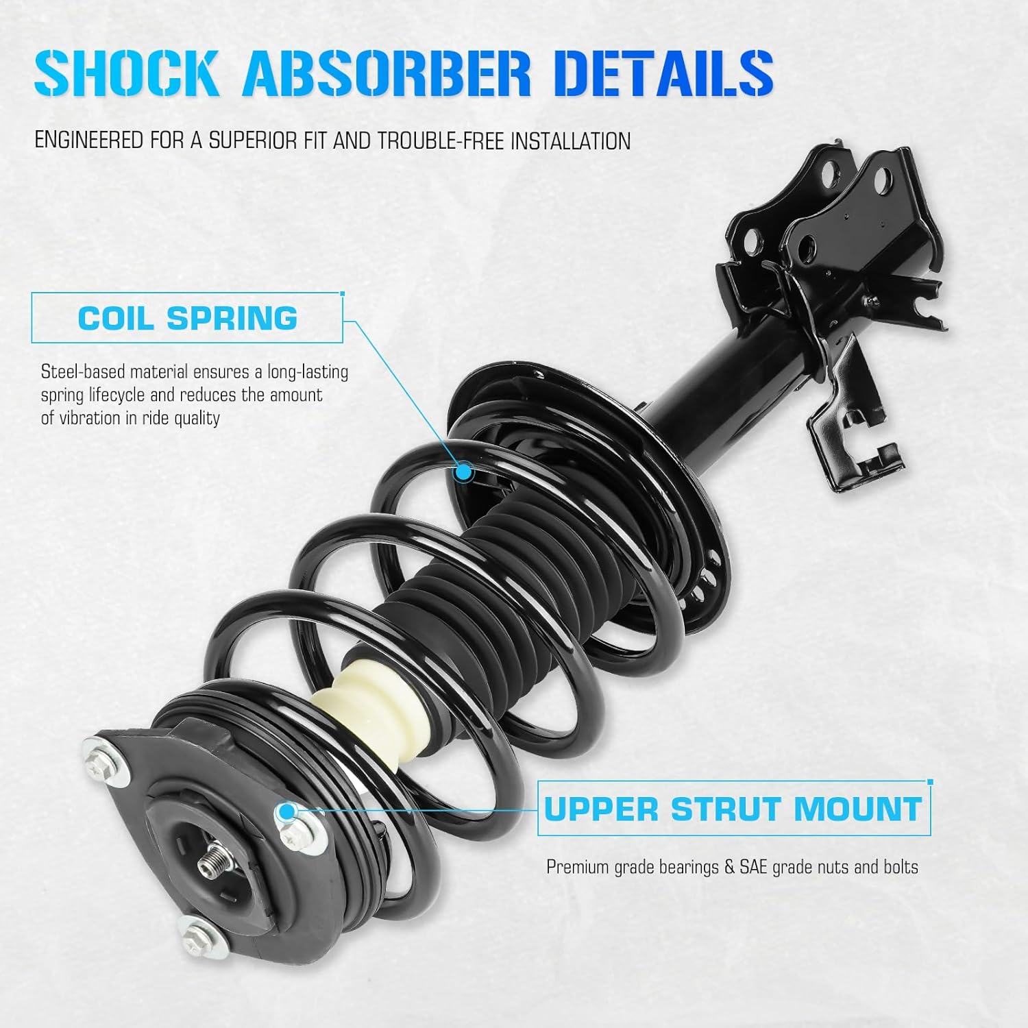 6PCS Front & Rear Struts Shocks w/Coil Spring & Sway Bar Links for Nissan Sentra ONLY 2.5L (Base, S, SL, SR) 2007-2012, Strut Shock Absorber Assembly Suspensions Replace 172378 172379 K750096 4341659