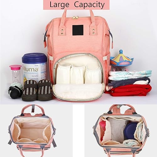 Miniatura 5 de Bolsa de pañales multifunción impermeable mochila de viaje bolsas de pañales de gran capacidad elegante y duradero para el cuidado del bebé.