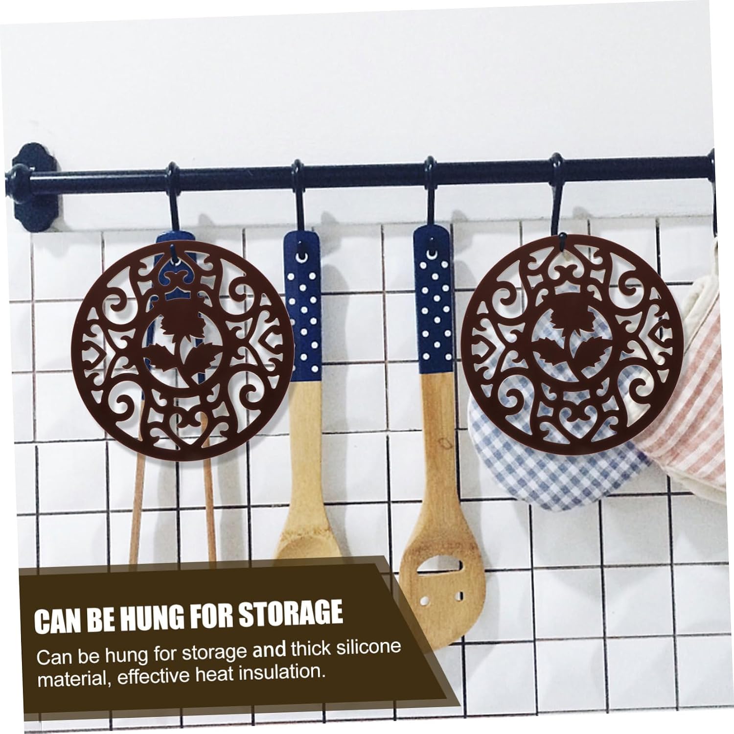 2pcs Insulated Teapot Mat Heat Insulation Scald Pads Non-Slip Tableware Mats for Kitchen
