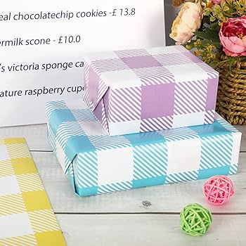 Amazon.com: Whaline 15 Sheet Pastel Wrapping Paper 5 Colors