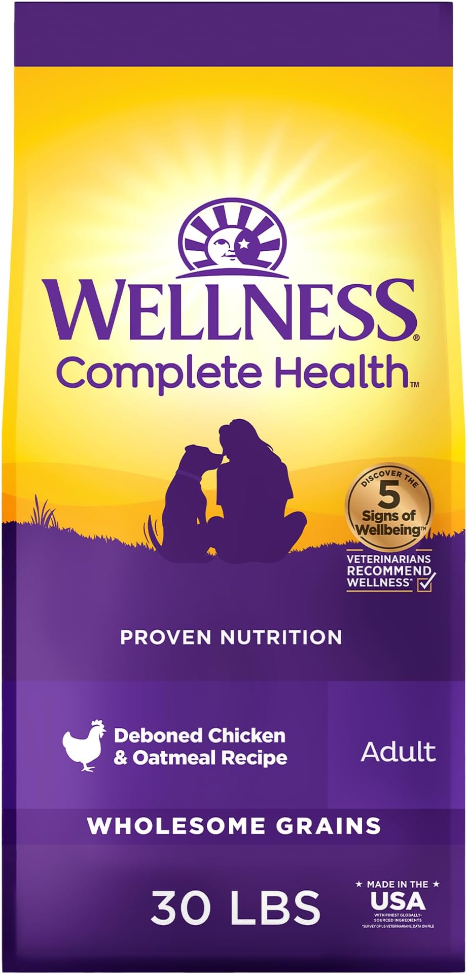 Complete Health Natural Dry Dog Food, Chicken & Oatmeal, 30-Pound Bag