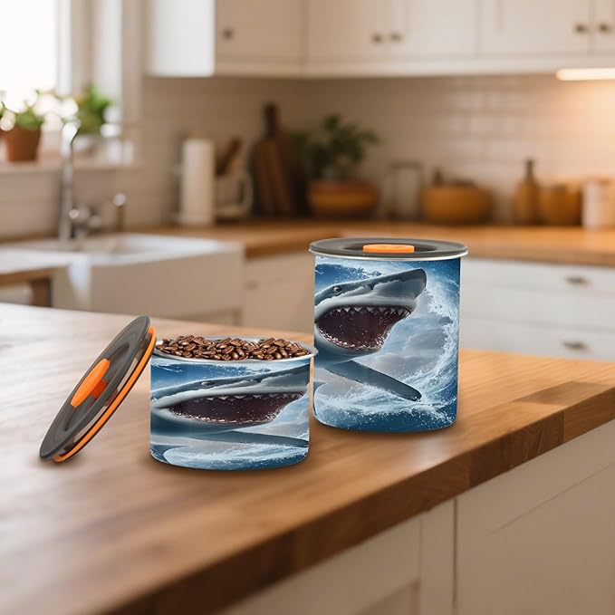 Alaza Dispensador de Café con Boca de Tiburón 17 oz, Acero Inoxidable miniatura 2