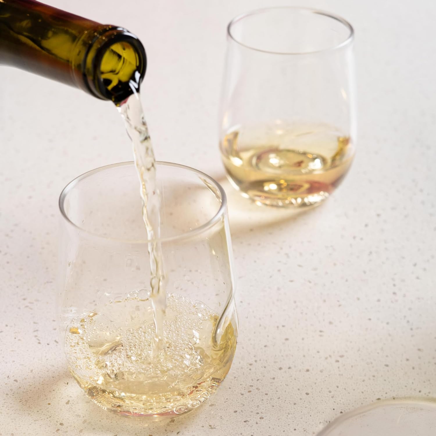 Unbreakable Stemless Wine Glass – Set of 4, 12oz, Dishwasher Safe, BPA-free Tritan, Clear Stemless White Wine Glasses, Shatterproof for Indoor, Outdoor, Everyday Use. Reusable, Made in the USA - Image 3