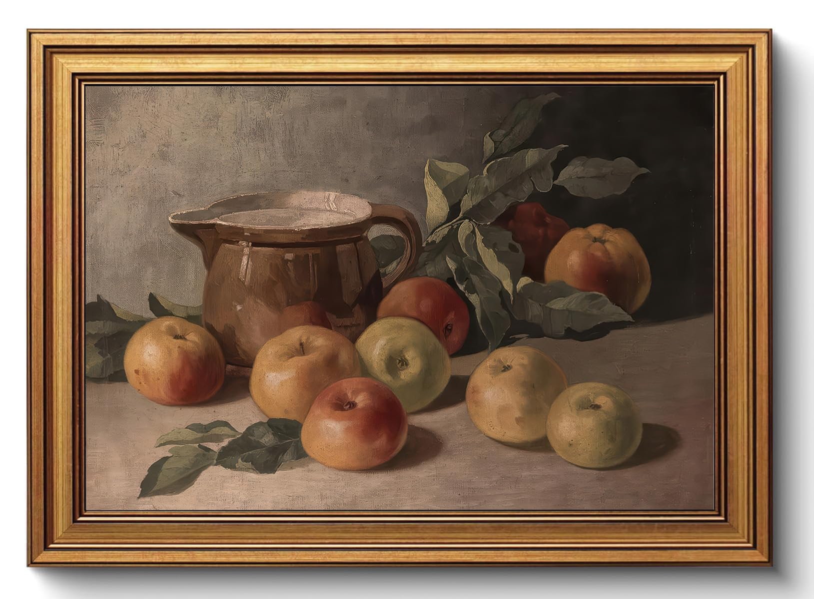 PhexlyArt Gold Framed Wall Art Vintage Harvest Apples