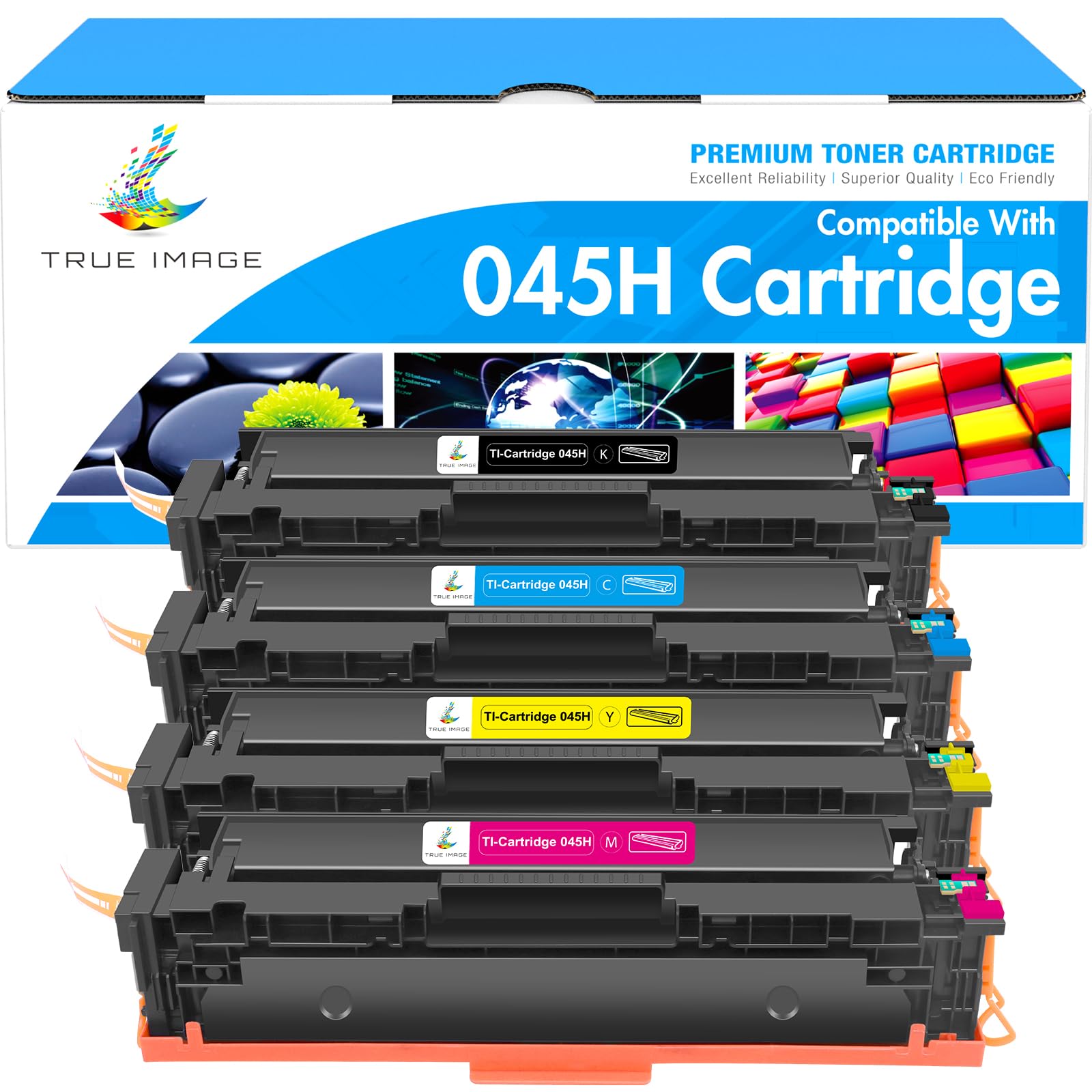 True Image Komp Toner Cartridge Compatible with Canon 045H 045 MF633cdw MF635cx MF634cdw LBP612cdw LBP613cdw MF631cn MF632cdw MF636cdwt