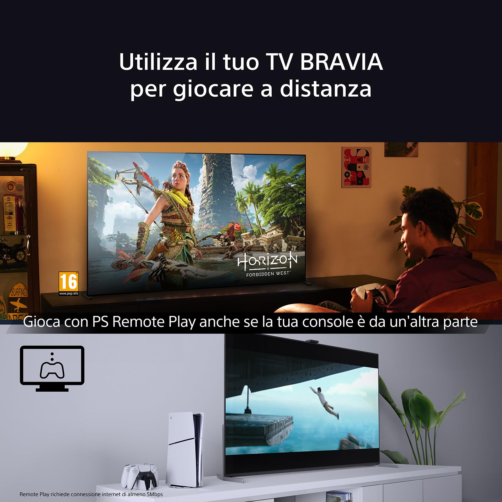 Sony BRAVIA 8 OLED 55 Pollici 4K HDR Google Smart TV | Gaming Menu per PlayStation 5, IMAX Enhanced, Dolby Vision Atmos, Chromecast, AirPlay, 120Hz 55XR80