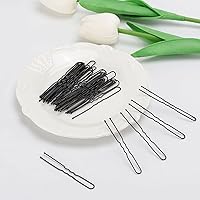 Vista 7 de Tbestmax 300 alfileres de pelo en forma de U, para ballet, red de pelo para mujer, 2.8 in, color negro