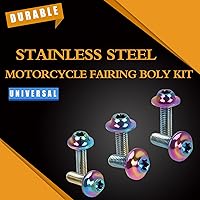 Vista 5 de BAIONE Worldmotop - Kit de pernos de acero inoxidable, tornillos y clips de sujeción compatibles con Yamaha, Honda, Kawasaki, Suzuki, BMW, kit