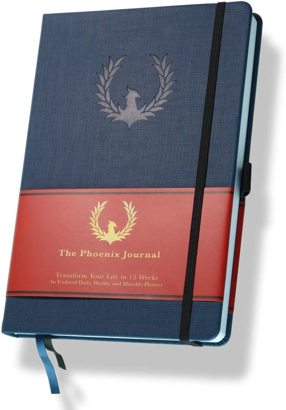 The Phoenix Journal - Quarterly Goal Planner, Daily Planner Journal & Organizer for Goal Setting, Productivity & Focus - Undated 12 Week Planner, Weekly & Monthly Planning, Habit Tracking - Hardcover (Sapphire)