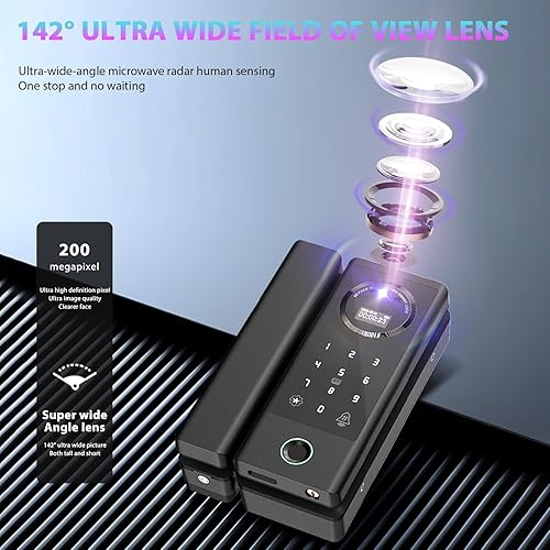 Miniatura 6 de Cerradura inteligente de vidrio cerradura de puerta WiFi desbloqueo remoto TT APP huella digital cara contraseña tarjeta IC métodos de desbloqueo