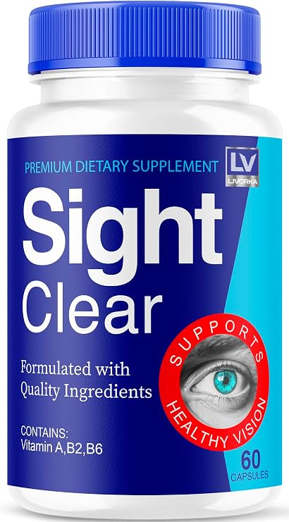 Sight Clear Pills, Sight Clear Support Eye Supplement, SightClear 20/20 Vision Vitamins Reviews Advanced Formula, 60 Capsules for 1 Month