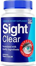 Sight Clear Pills, Sight Clear Support Eye Supplement, SightClear 20/20 Vision Vitamins Reviews Advanced Formula, 60 Capsules for 1 Month